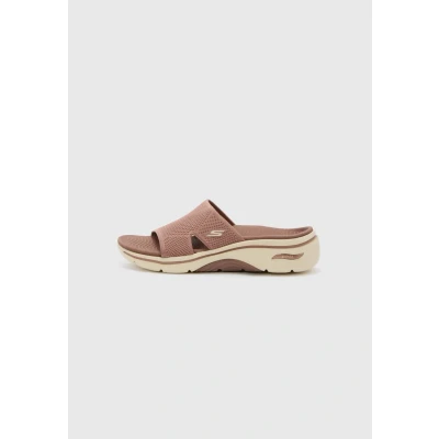 Abbildung von Skechers GO WALK ARCH FIT Hausschuh, Damen, Größe: 42, Brown textile Schuhe