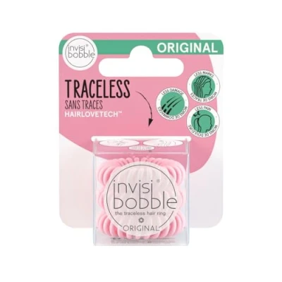 Abbildung von Invisibobble Original spurloses Haargummi, Pink Matt, Me Myselfie And I, 3er Pack