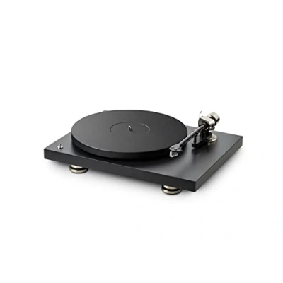 Abbildung von Pro Ject Debut PRO, Neu entwickelter audiophiler Plattenspieler mit Carbon Aluminium Hybrid Tonarm, elektronischer Geschwindigkeitsumschaltung und Pick it Satin Schwarz