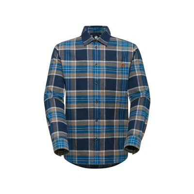 Abbildung von Mammut Trovat Longsleeve Hemd, Herren, Größe: Small, Marine deep ice