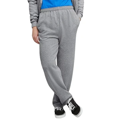 Abbildung von Hanes Herren EcoSmart Jogginghose Boden, mittelschweres Fleece, offener Saum, Trainingshose, Leichter Stahl, Klein
