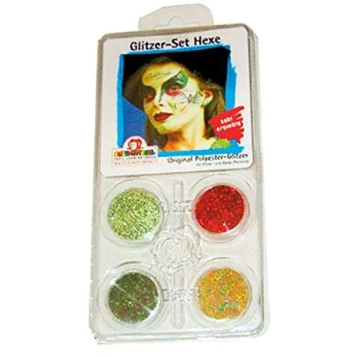 Abbildung von Eulenspiegel 908075 Schmink Set Glitzer Hexe, Glitter Set, für Karneval, Mottoparty