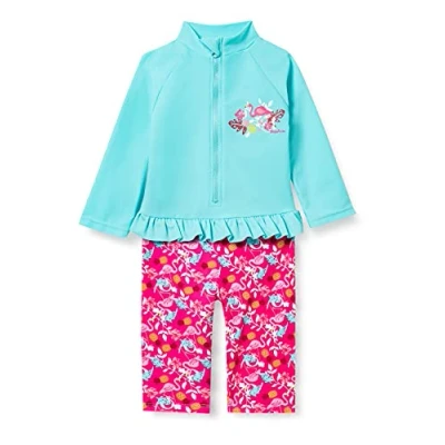 Abbildung von Playshoes UV Schutz Einteiler Unisex Kinder Badeanzug Schwimmanzug Badebekleidung, Flamingo Langarm, 62/68