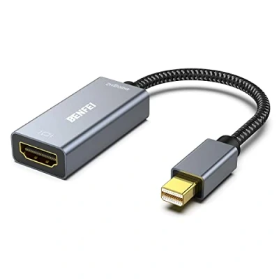 Abbildung von BENFEI Active Mini DisplayPort (Thunderbolt 2) auf HDMI Adapter 4K@60Hz, Unidirektional Computer Monitor Für MacBook Pro Air Mac Microsoft Surface 3/4