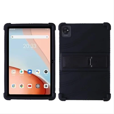 Abbildung von GIOPUEY Hülle Kompatibel mit Blackview Tab 70 WiFi Ständer Weiche TPU Silikon Schutzhülle Airbag Sturzschutz Case Black