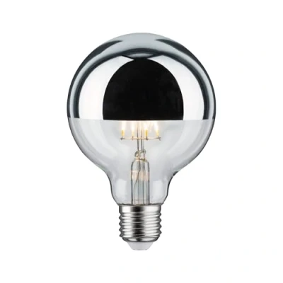 Abbildung von Paulmann 28672 LED Lampe Filament G95 5W Leuchtmittel Kopfspiegel Silber 2700K Warmweiß E27