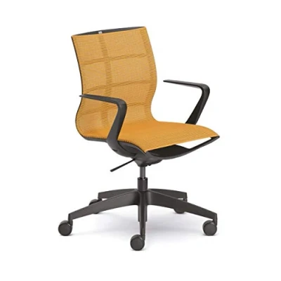 Abbildung von Sedus se:Joy Drehstuhl, Strickbezug, Orange/Schwarz, 86 x 78 99 cm