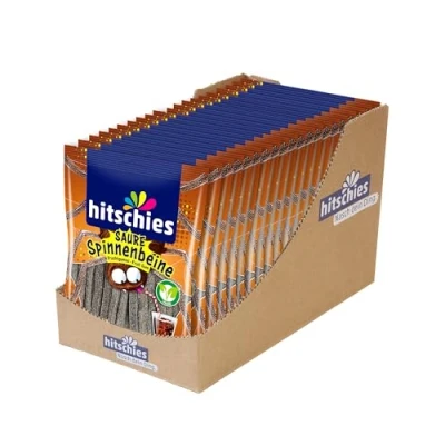 Abbildung von hitschies saure Spinnenbeine Cola Fruchtig Fruchtgummis Sorte: Megaaa Saures Kauvergnügen Vegan 20 x 125g