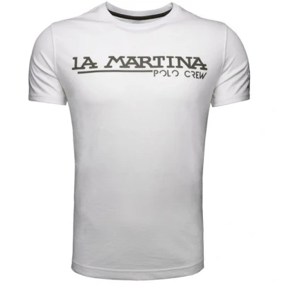 Abbildung von La Martina CREW NECK Tshirt print, Herren, Größe: Small, Off white xmrjs