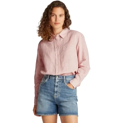 Abbildung von Tommy Jeans Hemdbluse, Damen, Größe: Medium, Precious pink
