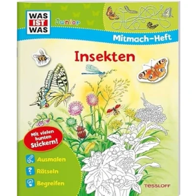 Abbildung von WAS IST Junior Mitmach Heft. Insekten: Spiele, Rätsel, Sticker (WAS Hefte)