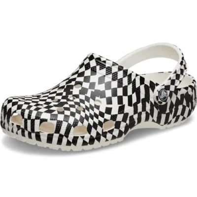 Abbildung von Crocs Unisex Erwachsene Classic Graphic Clogs, kariert, 45/48 EU