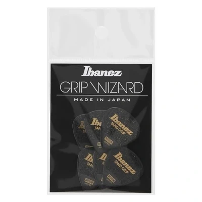 Abbildung von IBANEZ Grip Wizard Series Sand Flat Pick schwarz 6 Stück (PPA16MSG BK)