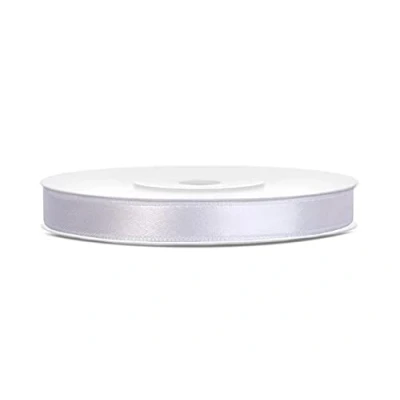 Abbildung von 25m Satinband Satin Geschenkband weiss 6mm breit