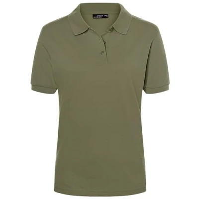 Abbildung von James &amp; Nicholson Damenpolo Classic Feines Piqué Poloshirt mit gestrickten Bündchen Farbe: Olive Grösse: S
