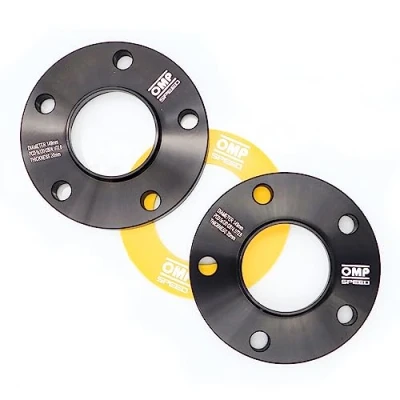 Abbildung von OMP Speed Satz von 2 Spurverbreiterungen/Adapter Doppelzentriert Stärke: 20mm PCD: 5x120 CB.H: 74.1 CB.W: 72.6 OD: 149 Schrauben x20 M12x1.5 Kegel + M14x1.25 Schwarz Aluminium OMPS09222001