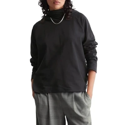 Abbildung von Marc O&#039;Polo Denim AUS Strukturiertem Kapuzenpullover, Damen, Größe: Large, Black
