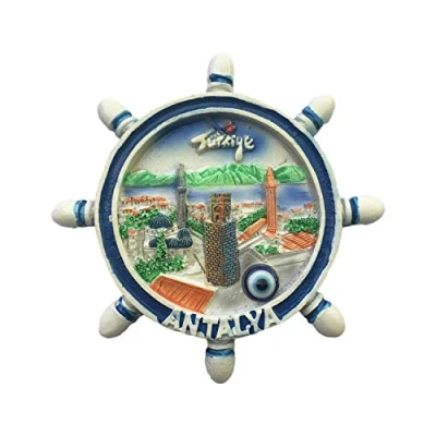 Abbildung von Antalya Türkei 3D Ruder Kühlschrankmagnet, Reiseaufkleber, Souvenirs, Heim und Küchendekoration, Kühlschrankmagnet aus China