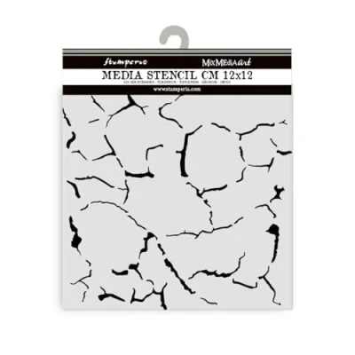 Abbildung von Stamperia Silent Sea Village Thick Stencil 12x12cm Crackle Pattern (KSTDS47)