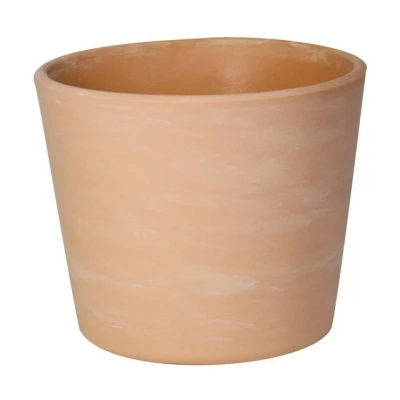 Abbildung von Dehner Blumentopf Siena marmoriert, Indoor, Ø 28 cm, Höhe 24 Terrakotta, mediterraner Übertopf, innen glasiert