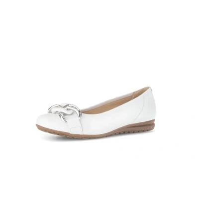 Abbildung von Gabor Comfort Klassischer Ballerina, Damen, Größe: 41, Weiss Schuhe