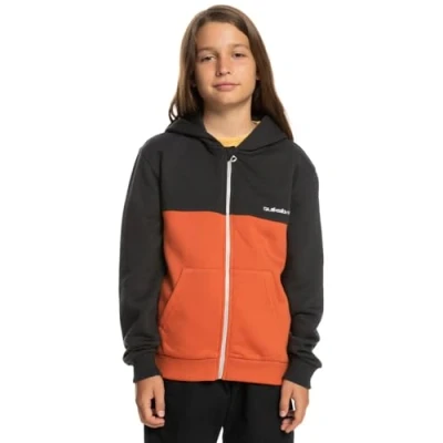 Abbildung von Quiksilver Easy Day Kapuzenpulli mit Reißverschluss für Jungen 8 16 Schwarz