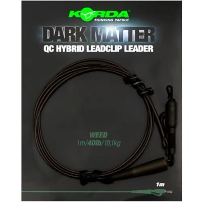 Abbildung von Korda Dark Matter Karpfenmontage QC Hybrid Clip Weed 100cm Karpfen Vorfächer