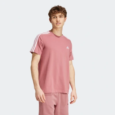 Abbildung von adidas Sportswear Essentials Single 3STRIPES Tshirt print, Herren, Größe: Large, Preloved crimson