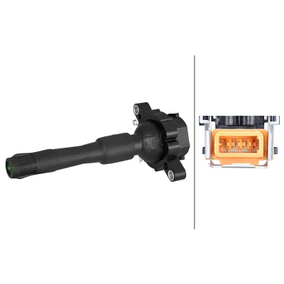 Abbildung von HELLA 5DA 358 101 521 Zündspule 3 polig Kerzenschachtzündspule BMW: Limousine, Touring, 5 ROVER: 45 Hatchback