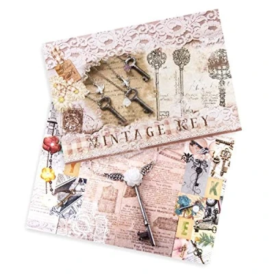 Abbildung von Ideen mit Herz 2 Bogen Reispapier Edel Decoupage Papier DIN A4 Verschiedene Designs Vintage, Weihnachten und andere (Früchte)
