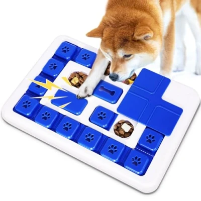 Abbildung von Blanlody Hundespielzeug Intelligenz， Intelligenzspielzeug für Hunde mit Quietschend Interaktives Beschäftigung， Futterspielzeug Hund Kleine, Mittlere, Große und Katzen