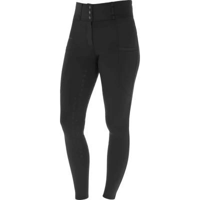 Abbildung von Covalliero Reithose Highwaist, für Damen, mit Vollbesatz, Handytasche, Glitzerapplikation, schwarz, Gr. 42