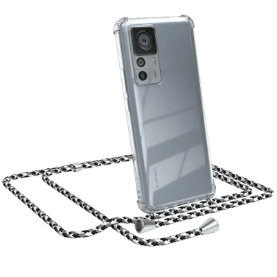 Abbildung von EAZY CASE Handykette kompatibel mit Xiaomi 12T / Pro Handyhülle Umhängeband, Handykordel Schutzhülle, Silikonhülle, Hülle Band, Stylische Kette für Smartphone, Schwarz Camouflage