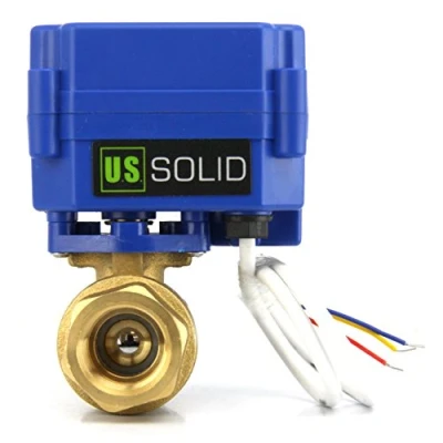 Abbildung von U.S. Solid 3/4&quot; Motorkugelhahn Messing 2 Wege Elektrische Zonenventil, 9 24V AC/DC, 3 Drähte