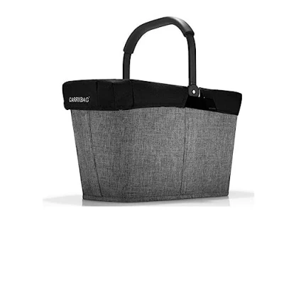 Abbildung von Reisenthel carrybag Frame Einkaufskorb Twist Silver + Cover Black