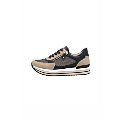 Abbildung von Remonte Damen Low Top Sneaker D0700, Frauen Halbschuhe,lose Einlage,wasserabweisend,remonteTEX,Freizeit,sportlich,straßenschuhe,schwarz Kombi (04),38 EU