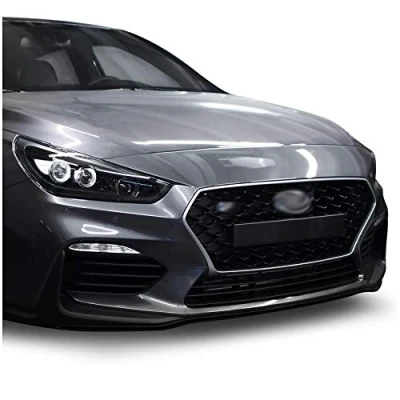 Abbildung von Frontschwert Designline Folie Dekor für Fahrzeug Front Auto Aufkleber selbstklebend Kfz Zubehör Streifen Zierleiste Passgenau D017 (Schwarz Matt)