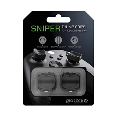 Abbildung von Gioteck Sniper Daumengriffe für Xbox Series XS &amp; One, Schwarz, STGXBX 12 MU