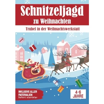Abbildung von Schnitzeljagd Weihnachten Trubel in der Weihnachtswerkstatt: Komplettset für 4 6 Jährige bis zu 8 Kinder (Partyspiele zum Kindergeburtstag)