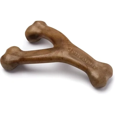 Abbildung von Benebone Wishbone Echter Speck Medium Langlebiges Hundekauspielzeug für Aggressive Kauer