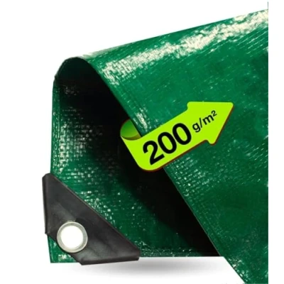 Abbildung von PlaneEasy.® Schutzplane Abdeckplane 2x2m wasserdicht 150 g/m² Abdeckung mit Ösen (Abdeckplane Ösen), / zusätzlicher Eckverstärkung