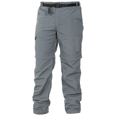Abbildung von Trespass Herren Insektenabwehrende Schnelltrocknende Hose mit UV Schutz und abnehmbaren Hosenbeinen Rynne, Carbon, XS, MABTTRN10002_CBNXS