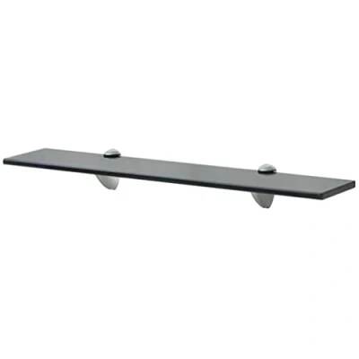 Abbildung von vidaXL Wand Regal Glasregal Glasboden Glasablage Badregal Schwarz 60x20 cm 8 mm