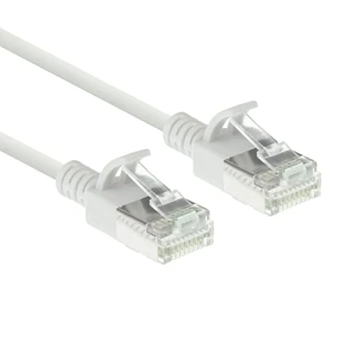 Abbildung von ACT CAT6a Netzwerkkabel, U/FTP LSZH LAN Kabel Dünn 3.8mm Slimline, Flexibles Snagless CAT 6a mit RJ45 Stecker, für den Einsatz in Datenzentren, 10 Meter, Weiß DC6910