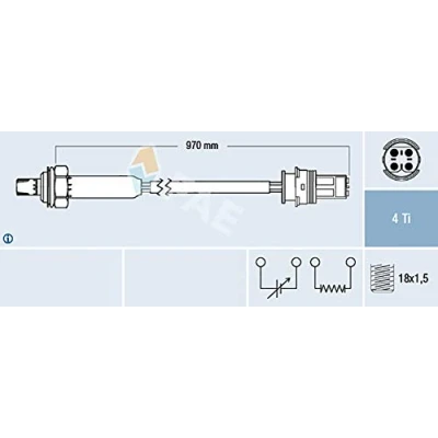 Abbildung von FAE 77354 Lambdasonde Regelsonde BMW: 3 Limousine, Coupe, Cabrio