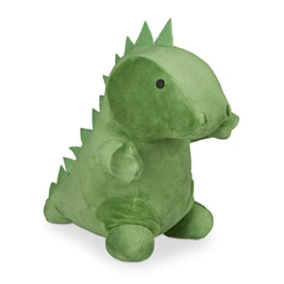 Abbildung von Relaxdays Türstopper Dino, Stoff, mit Sand gefüllt, für Boden, innen, schwer, Deko Türsack Tier, HxBxT 24x16x24 cm, grün