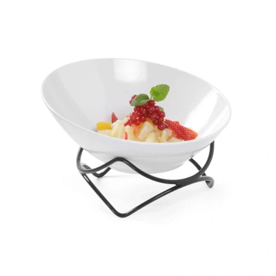 Abbildung von HENDI Buffetständer ø 20 x cm für Buffetplatten und Schalen aus Stahl PVC Beschichtung schwarz, Gastro Buffet Platten Halter