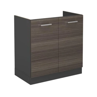 Abbildung von Vicco Spülenunterschrank R Line, Edelgrau, 80 cm ohne Arbeitsplatte