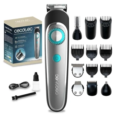 Abbildung von Cecotec Bartschneider mit Akku PrecisionCare Multigrooming Trimmer 6 in 1. Kämme 3 20 mm, Aufbewahrungsbasis, Körperrasur, IPX7 Wasserdichtigkeit, 60 Minuten Autonomie, Schnellladung