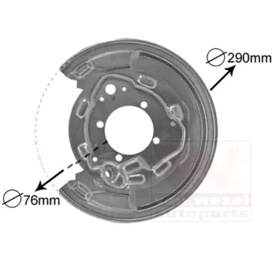 Abbildung von VAN WEZEL 5307373 Ankerblech Hinterachse links TOYOTA: Avensis II Kombi, Limousine, Schrägheck